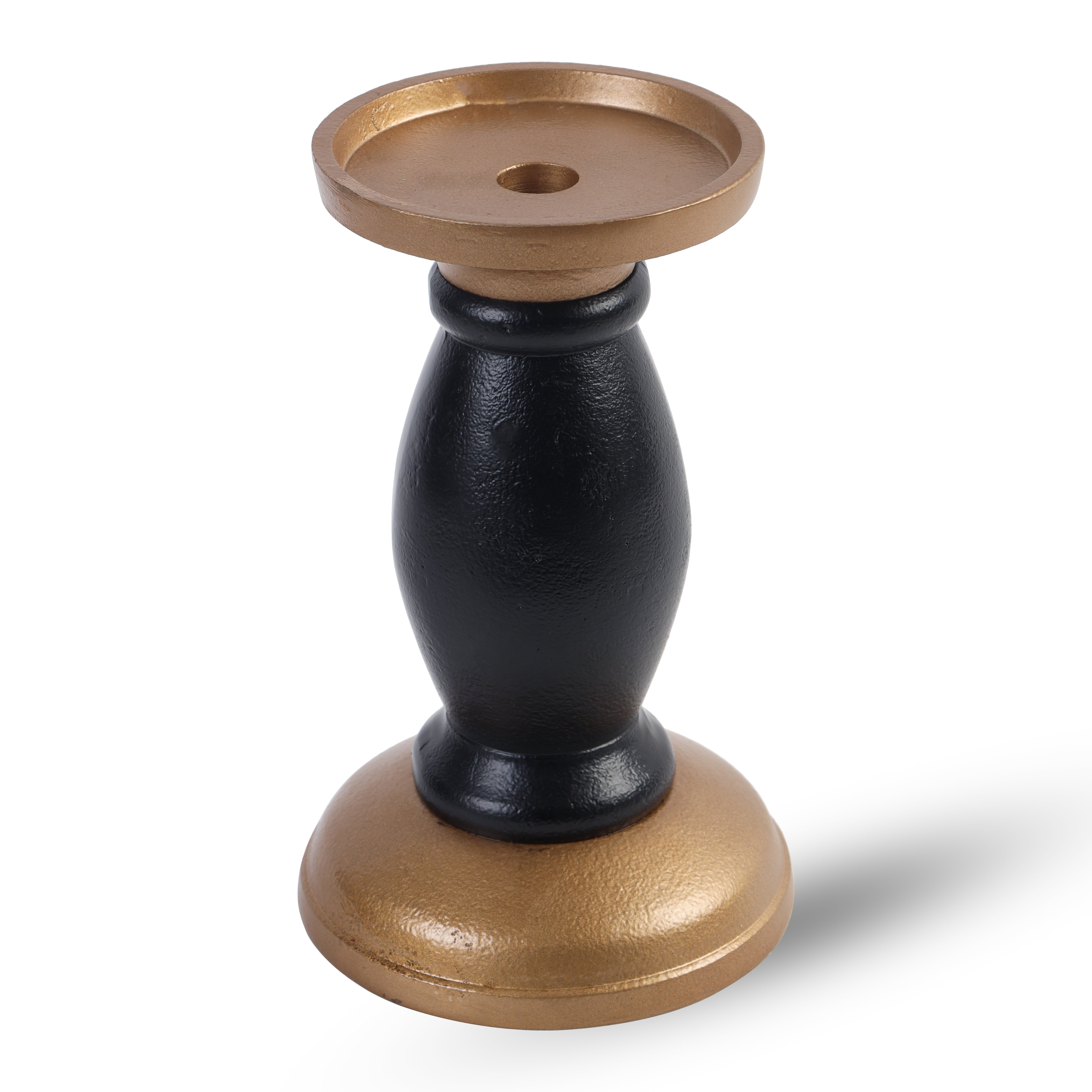 Classic Two-Tone Pillar Candle Stand